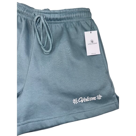 Volcom Just Chill Women's Shorts Pull On Fleece Lounge Size XS Drawstring NEW - Picture 3 of 12